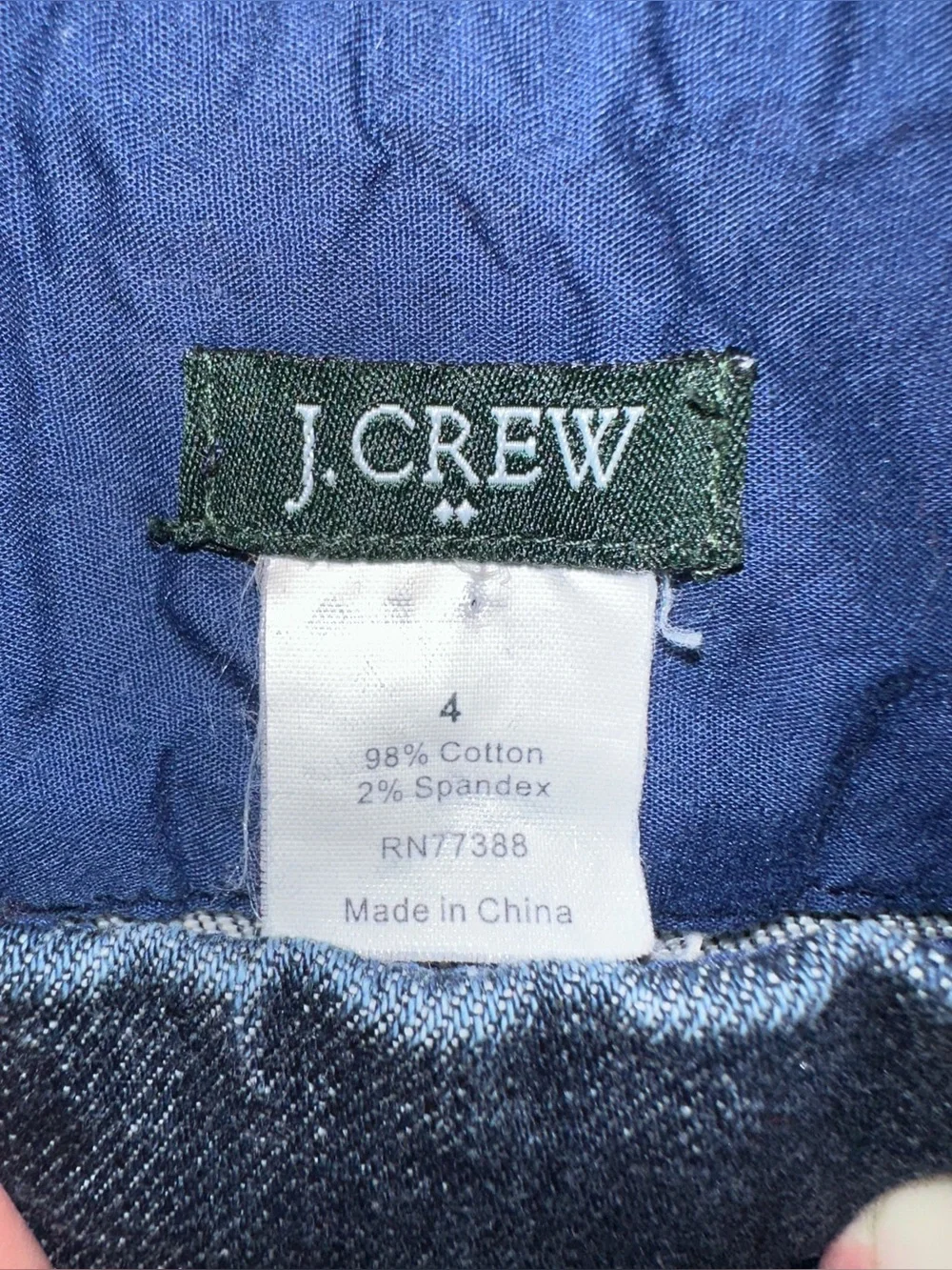 J. Crew Dark Blue Denim Mini Skirt with Gold Buttons